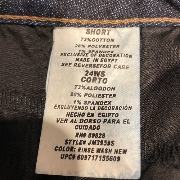 Q womens JMS solid dark blue stretch classic fit plus size jeans 24WS. Like New - Picture 7 of 7